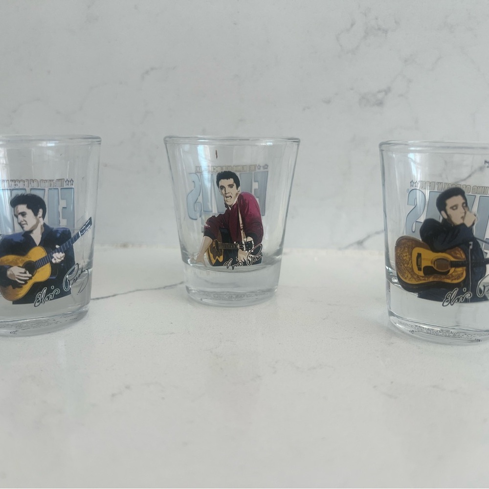 Elvis Presley trio shot glasses